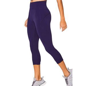 LULULEMON ATHLETICA In Movement Crop 'Everlux 19' In Aeon Size 2
